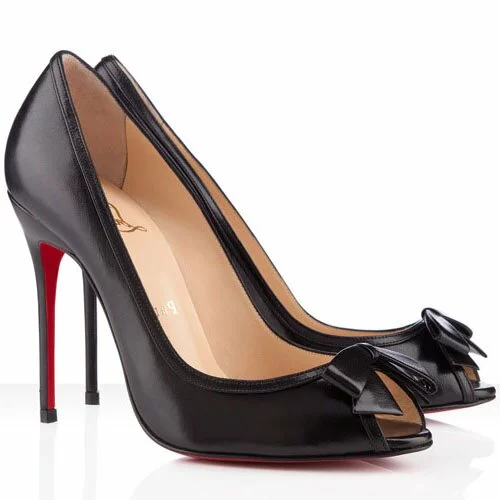 Christian Louboutin Milady 100mm Peep Toe Pumps Black